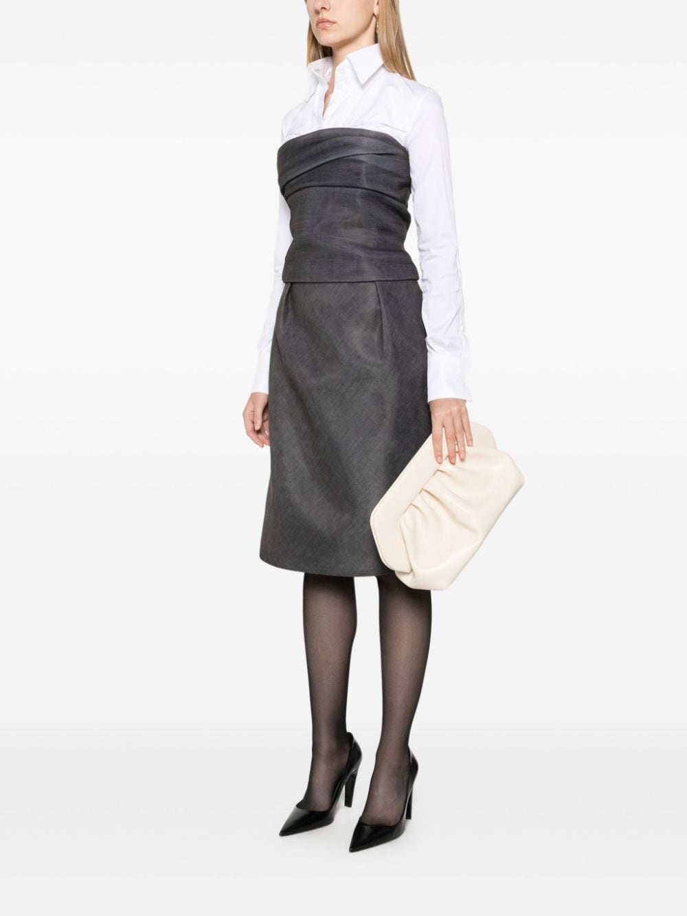 THEMOIRè Mini Faux Leather Clutch with Adjustable Strap