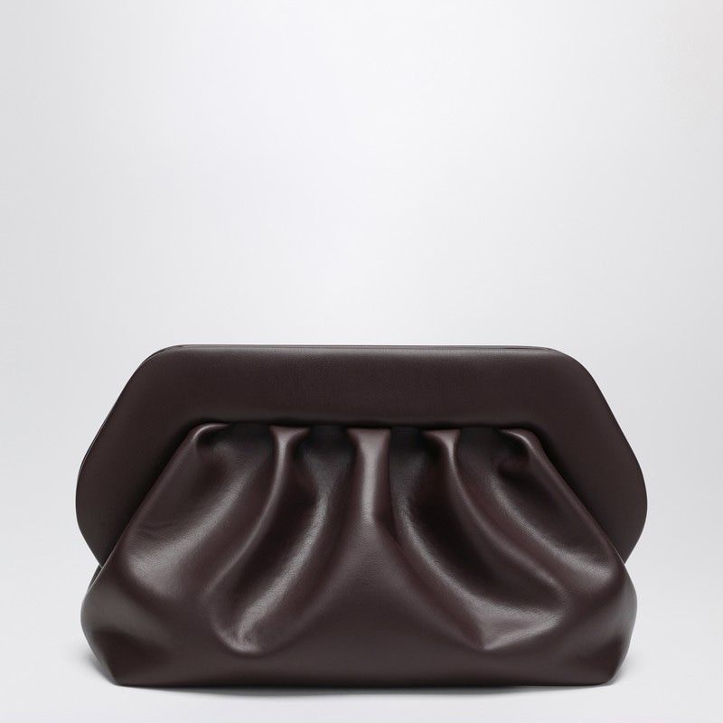 THEMOIRè Medium Vegan Leather Clutch with Ruffles