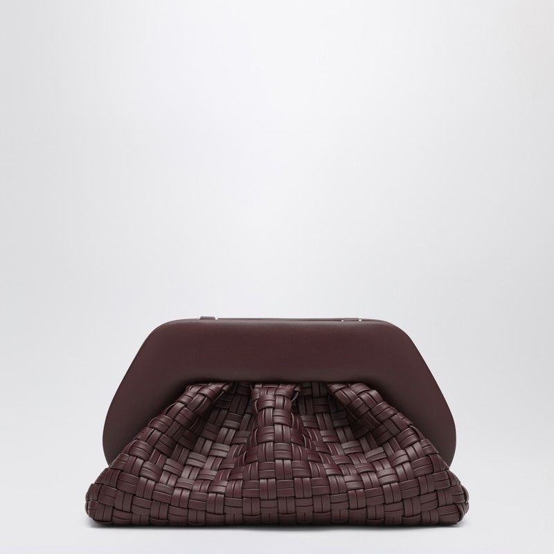 THEMOIRè Woven Mini Clutch with Removable Shoulder Strap