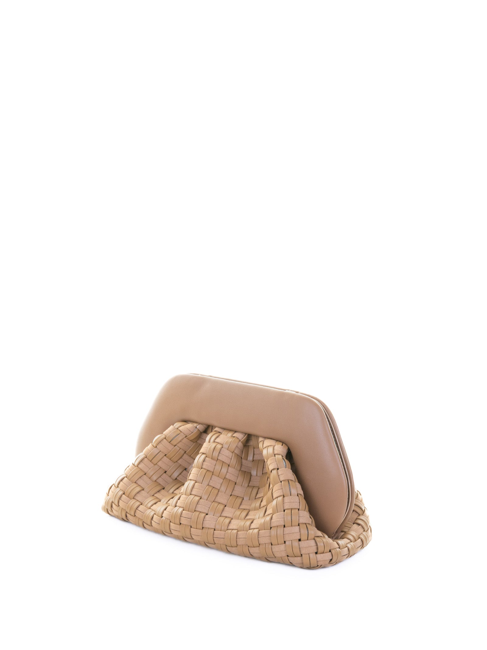 THEMOIRè Woven Mini Clutch Handbag with Shoulder Strap