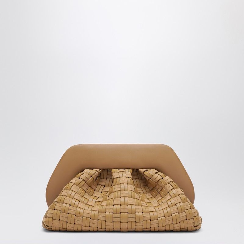 THEMOIRè Woven Mini Clutch with Removable Shoulder Strap