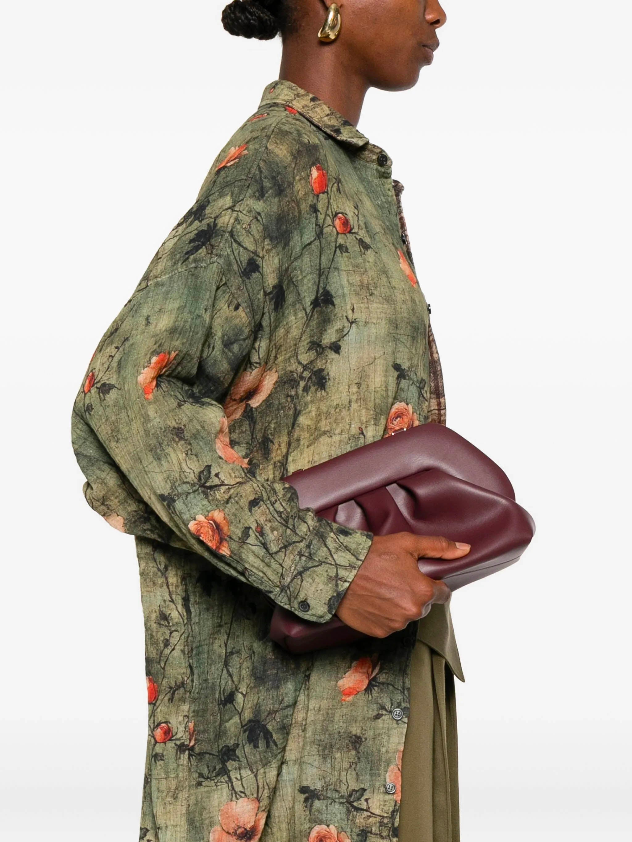 THEMOIRè Mini Pleated Clutch with Detachable Strap