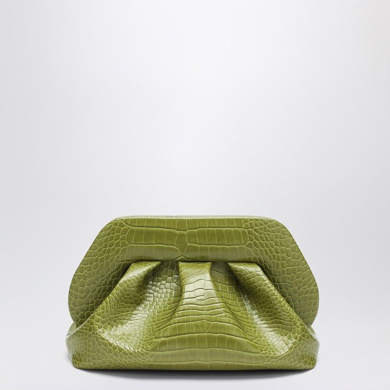 THEMOIRè Mini Crocodile Print Clutch with Removable Strap