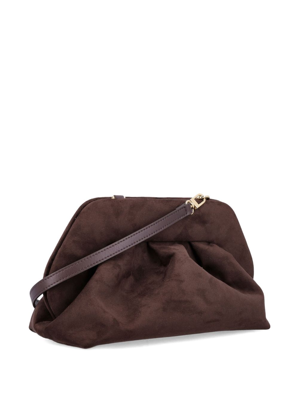 THEMOIRè Gathered Detail Clutch with Detachable Strap