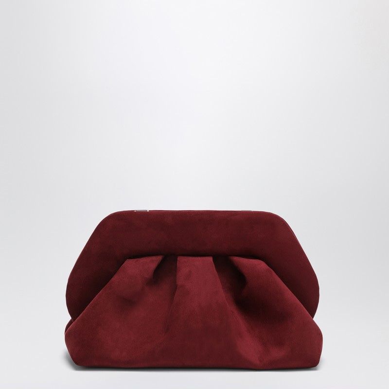 THEMOIRè Mini Suede Effect Clutch with Ruffles