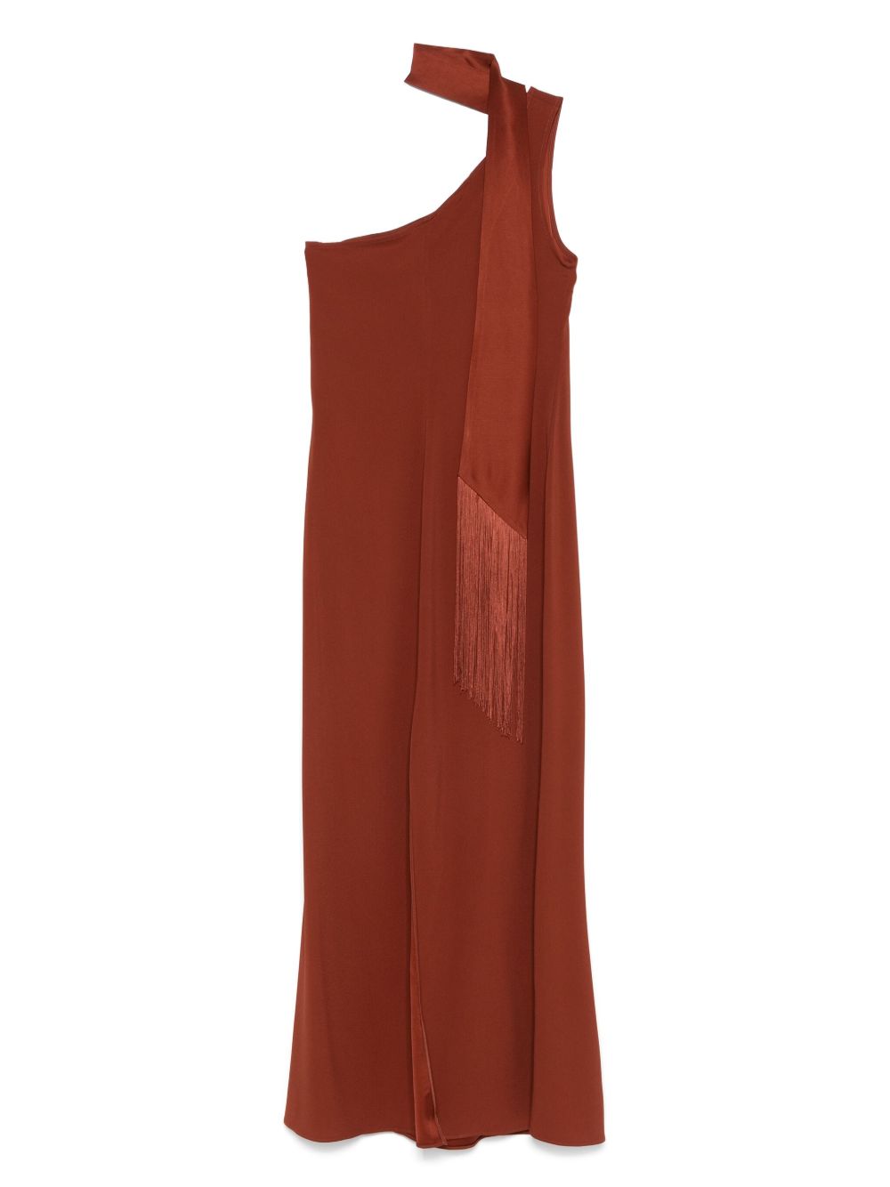 TALLER MARMO One-Shoulder Long Dress with Scarf Detailing