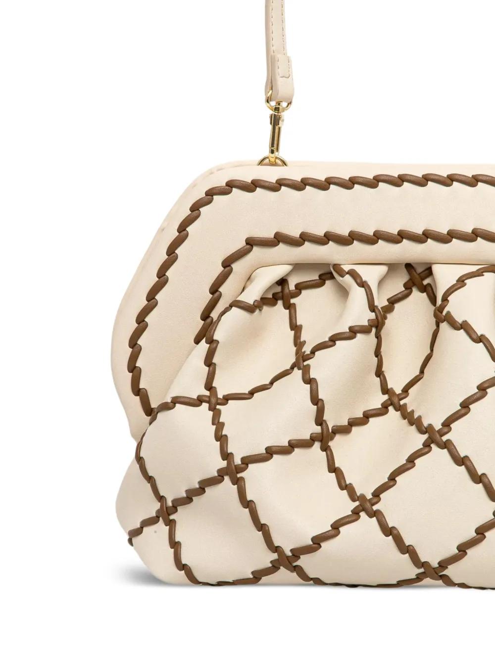 THEMOIRè Mini Checkered Design Clutch with Shoulder Strap