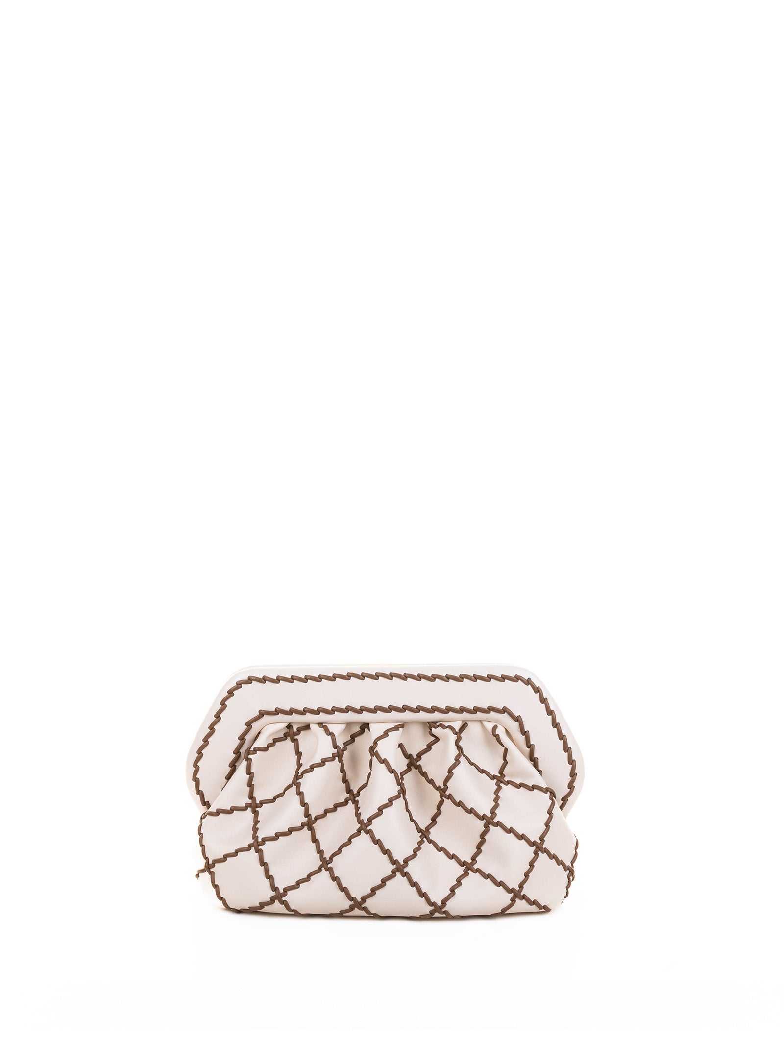 THEMOIRè Mini Checkered Design Clutch with Shoulder Strap