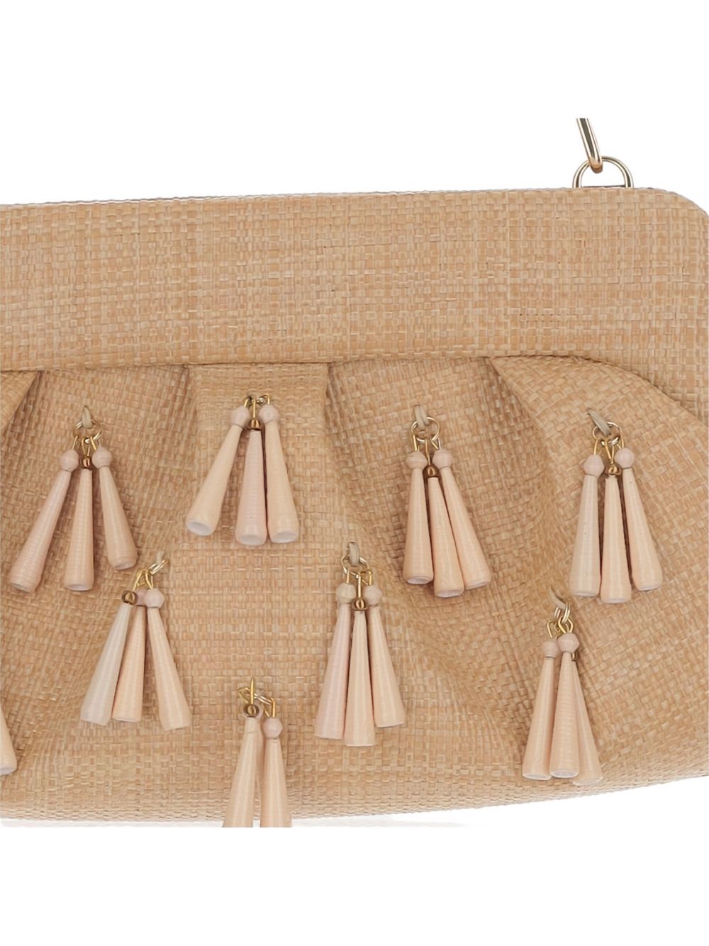 THEMOIRè Fringed Mini Clutch with Detachable Handle