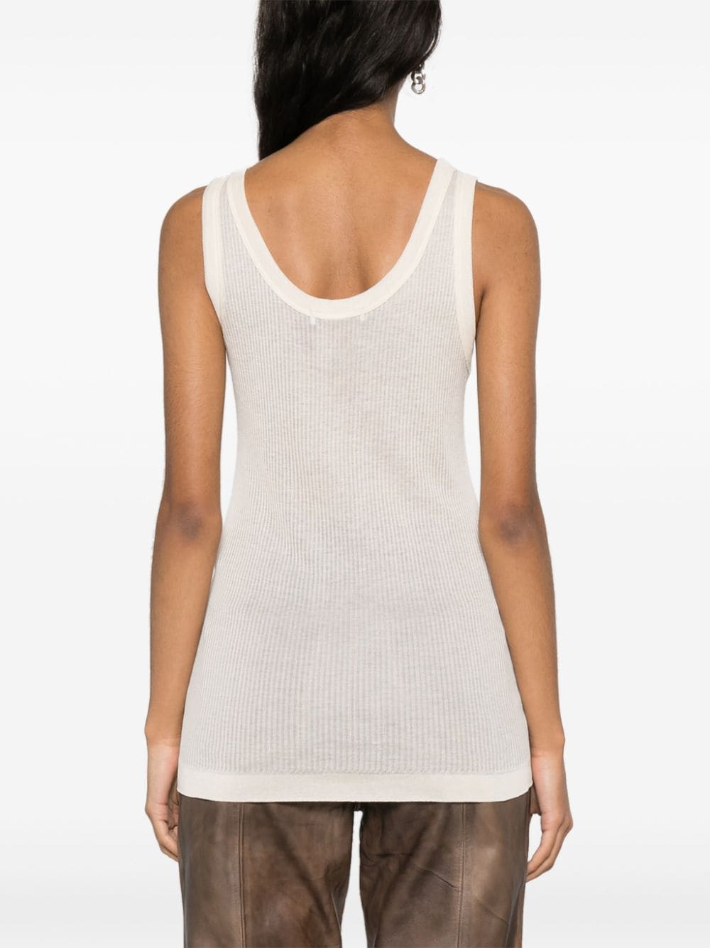 LEMAIRE Ribbed Scoop Neck Tank Top