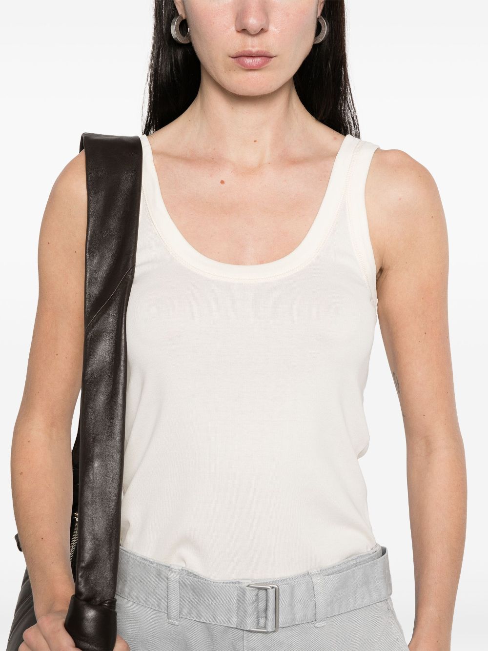 LEMAIRE Sleeveless Cotton Tank Top for Women - Fall Winter 2025