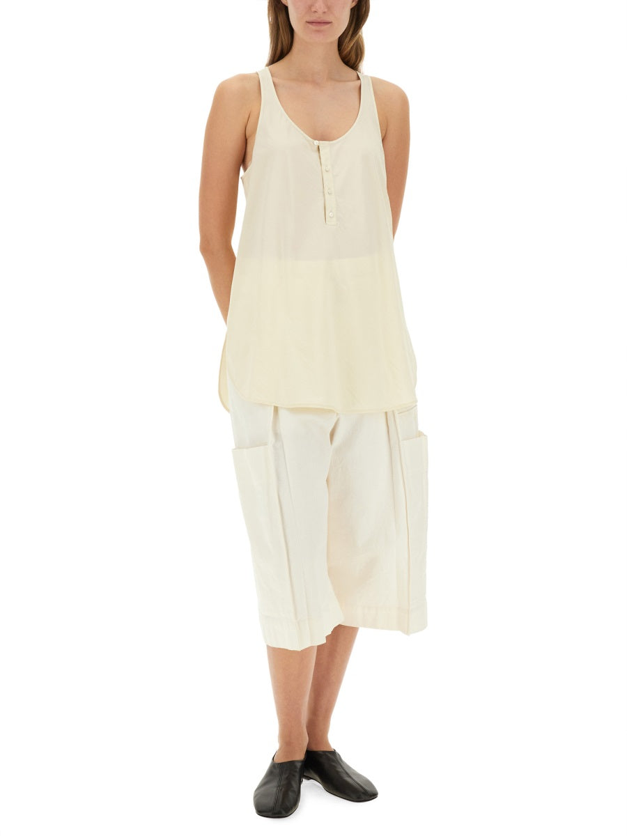 LEMAIRE Relaxed Fit Bias Cut Tank Top - Size 36