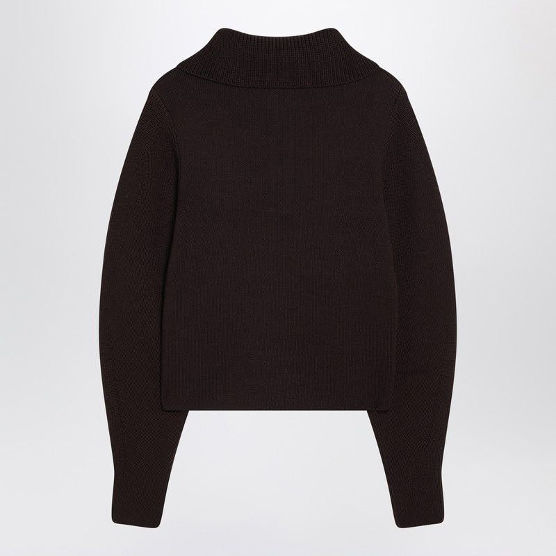 LEMAIRE Eggplant Zip-Up Sweater - Women's Fashion