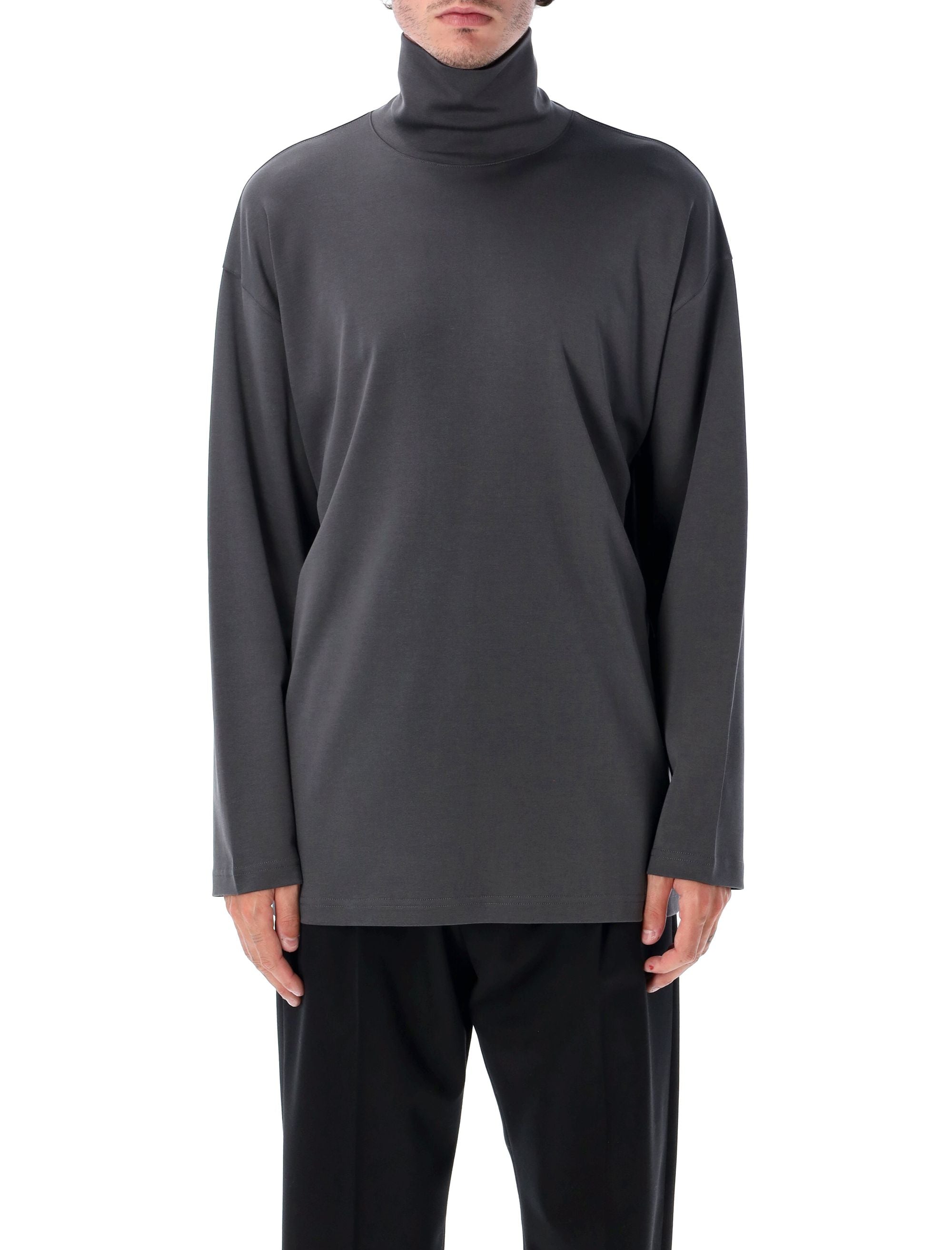 LEMAIRE Relaxed Mock Neck T-Shirt - Size L
