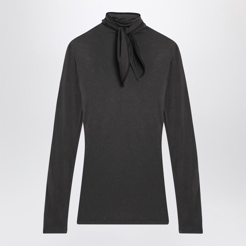 LEMAIRE Foulard Style Top with Scarf and Patches