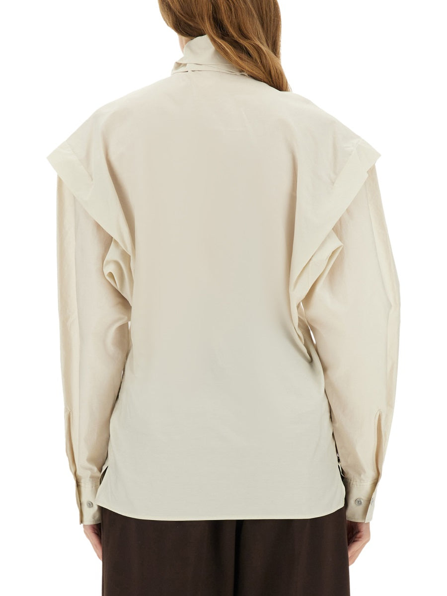 LEMAIRE Cotton Blend Ascot Blouse for Women