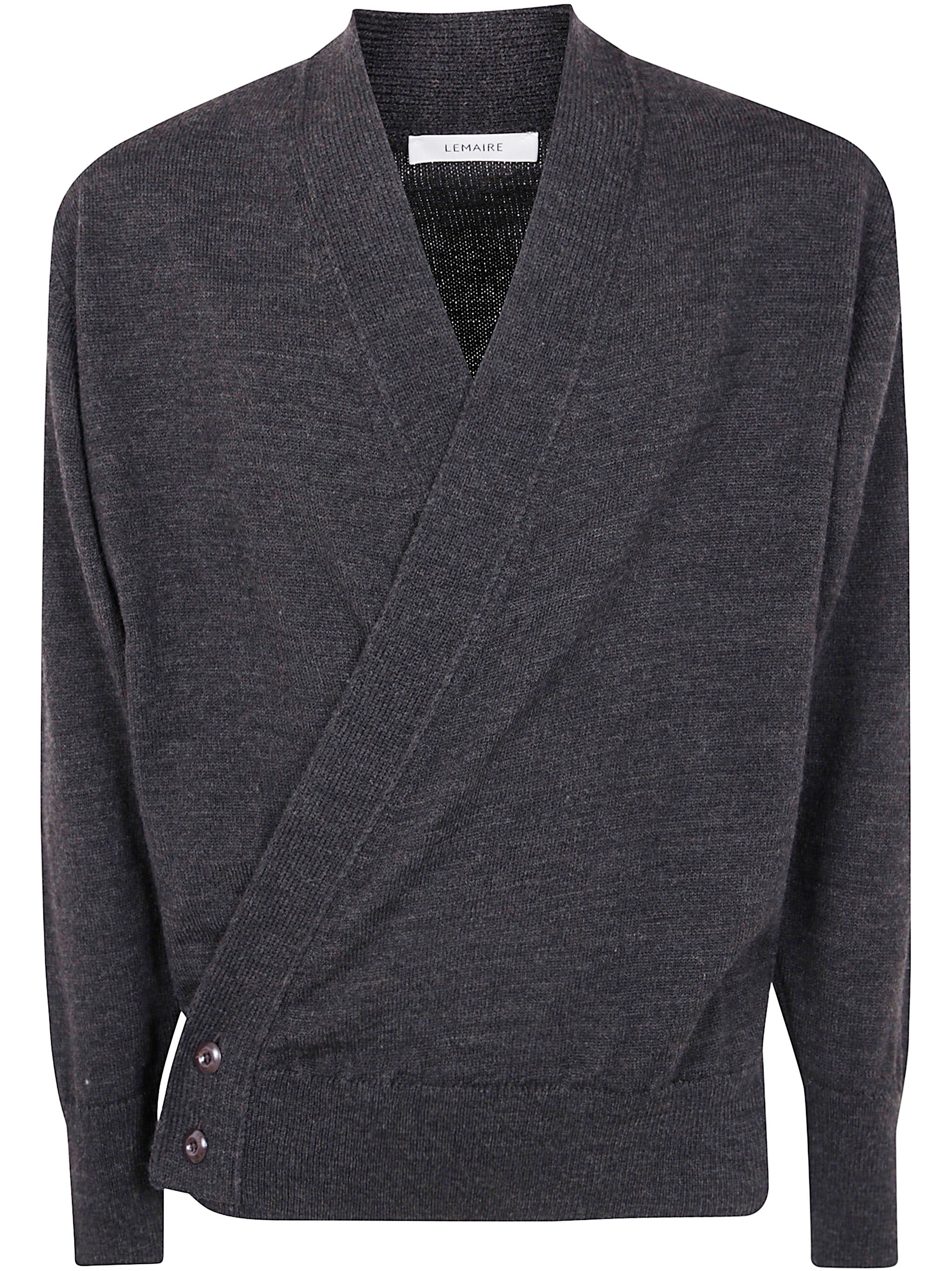 LEMAIRE Alpaca Blend Wrap Cardigan for Men