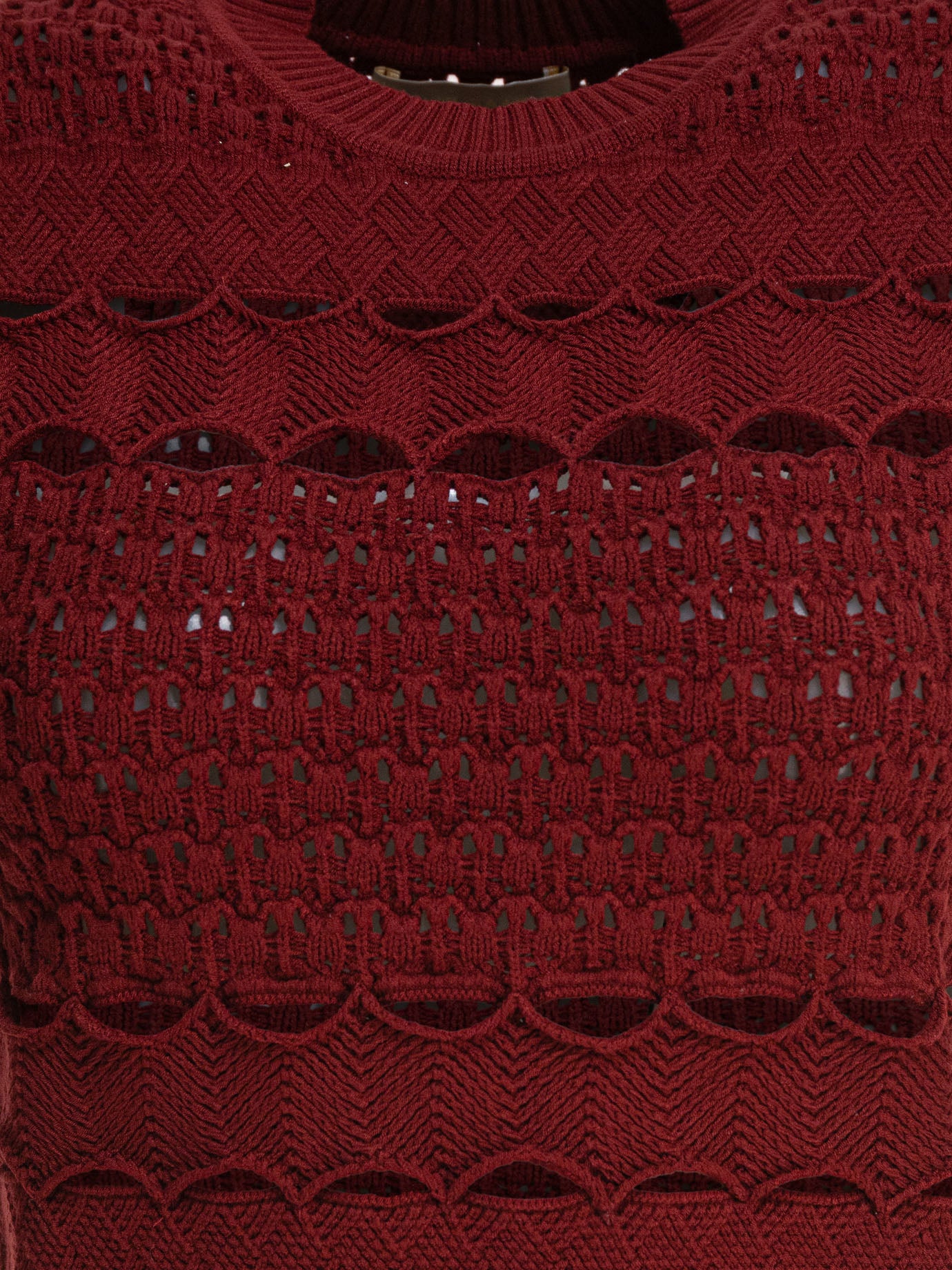 ELIE SAAB Cropped Textured Knit Top for Women