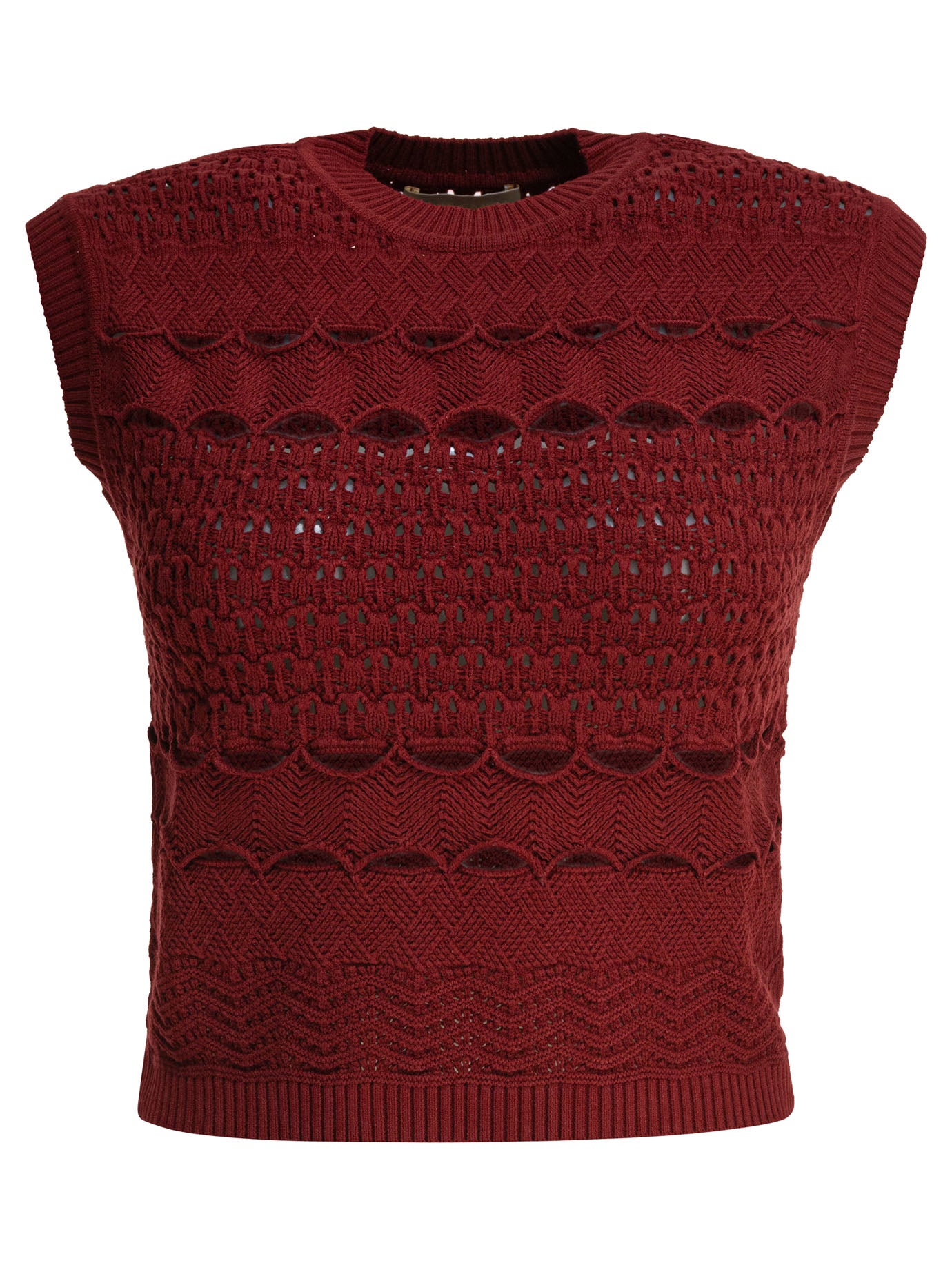 ELIE SAAB Cropped Textured Knit Top for Women
