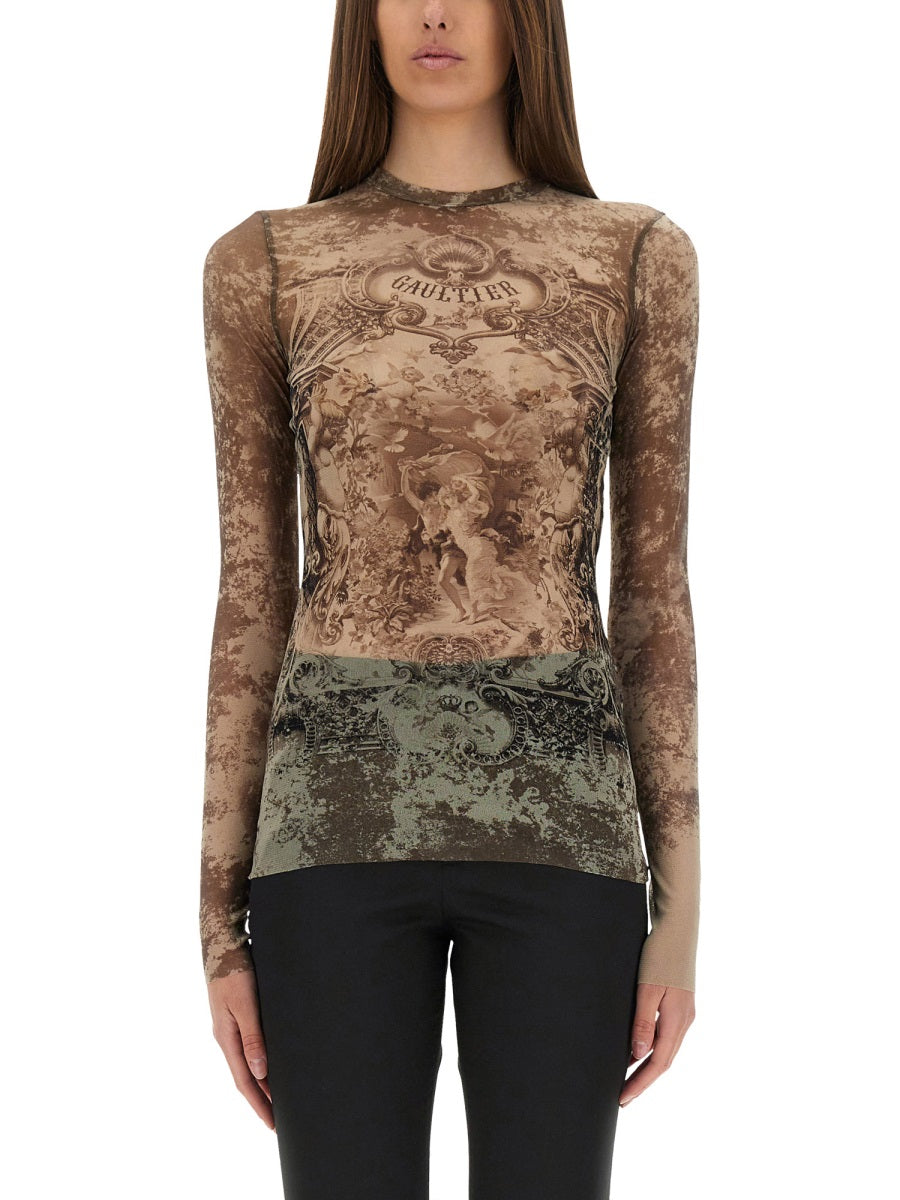 JEAN PAUL GAULTIER Slim Fit Top Médaillon - Size S