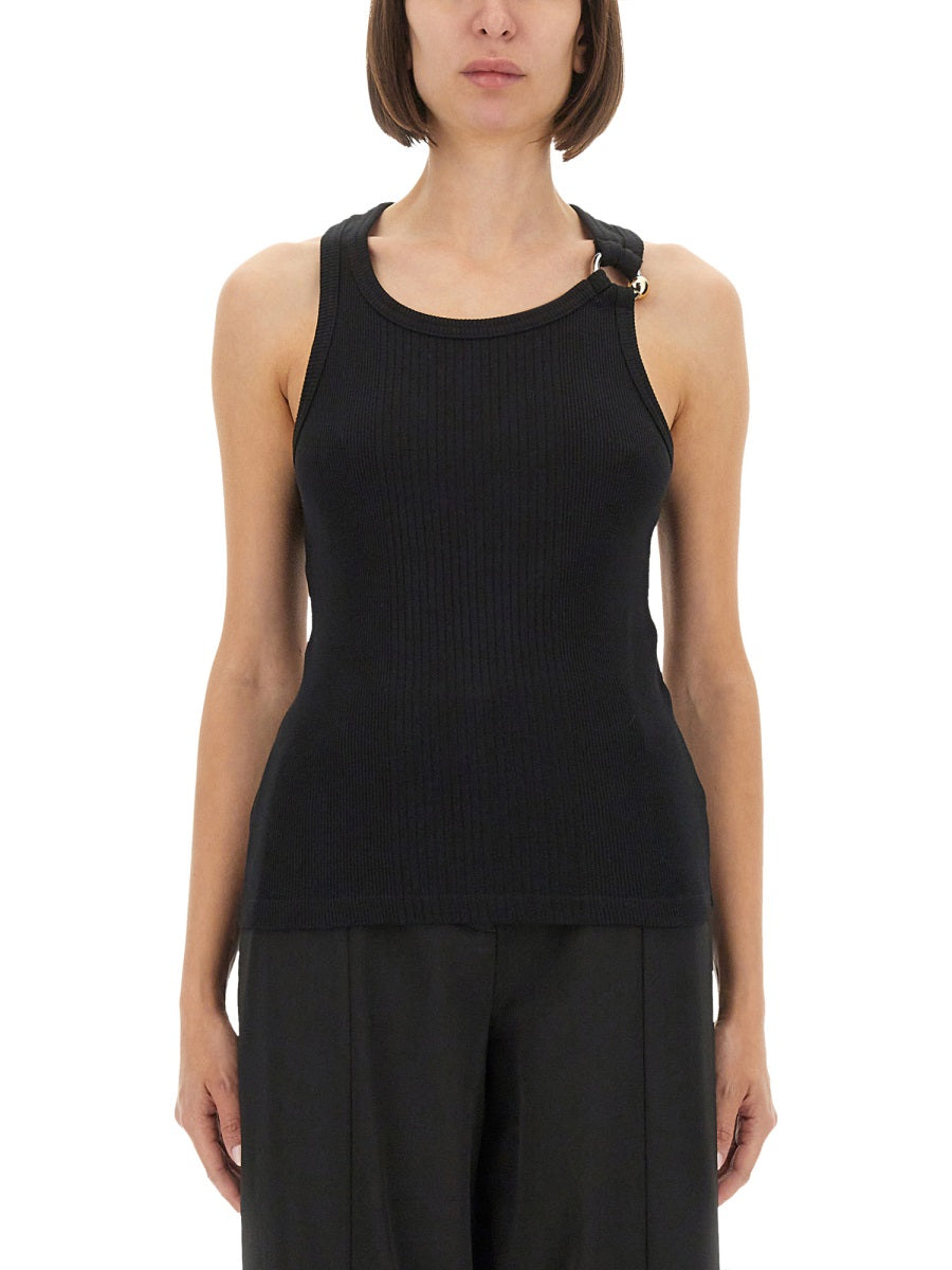 JEAN PAUL GAULTIER Tank Top with Piercing Detail - FW25