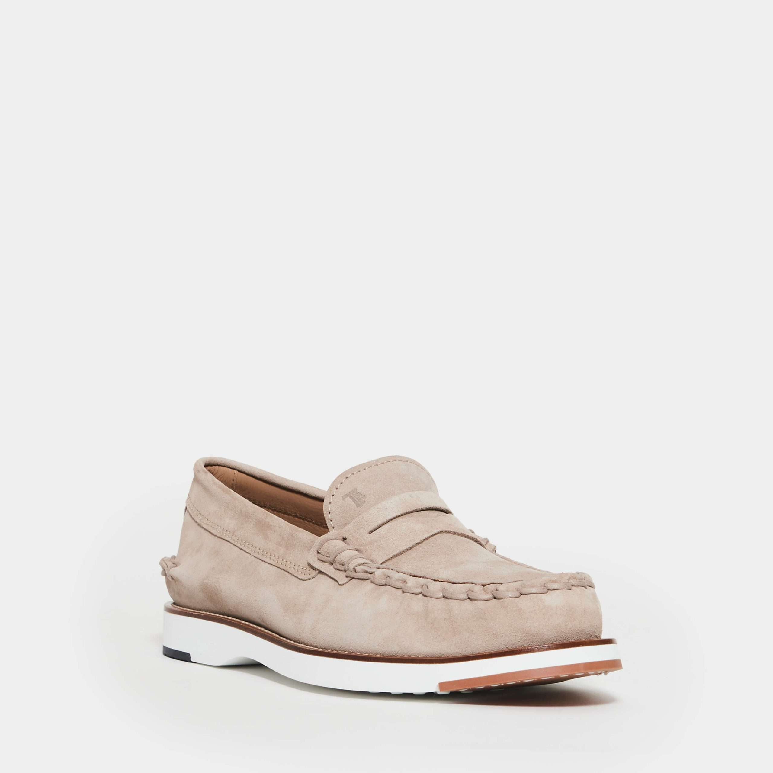 TOD'S Suede Moccasins with Lacing and Mask Design