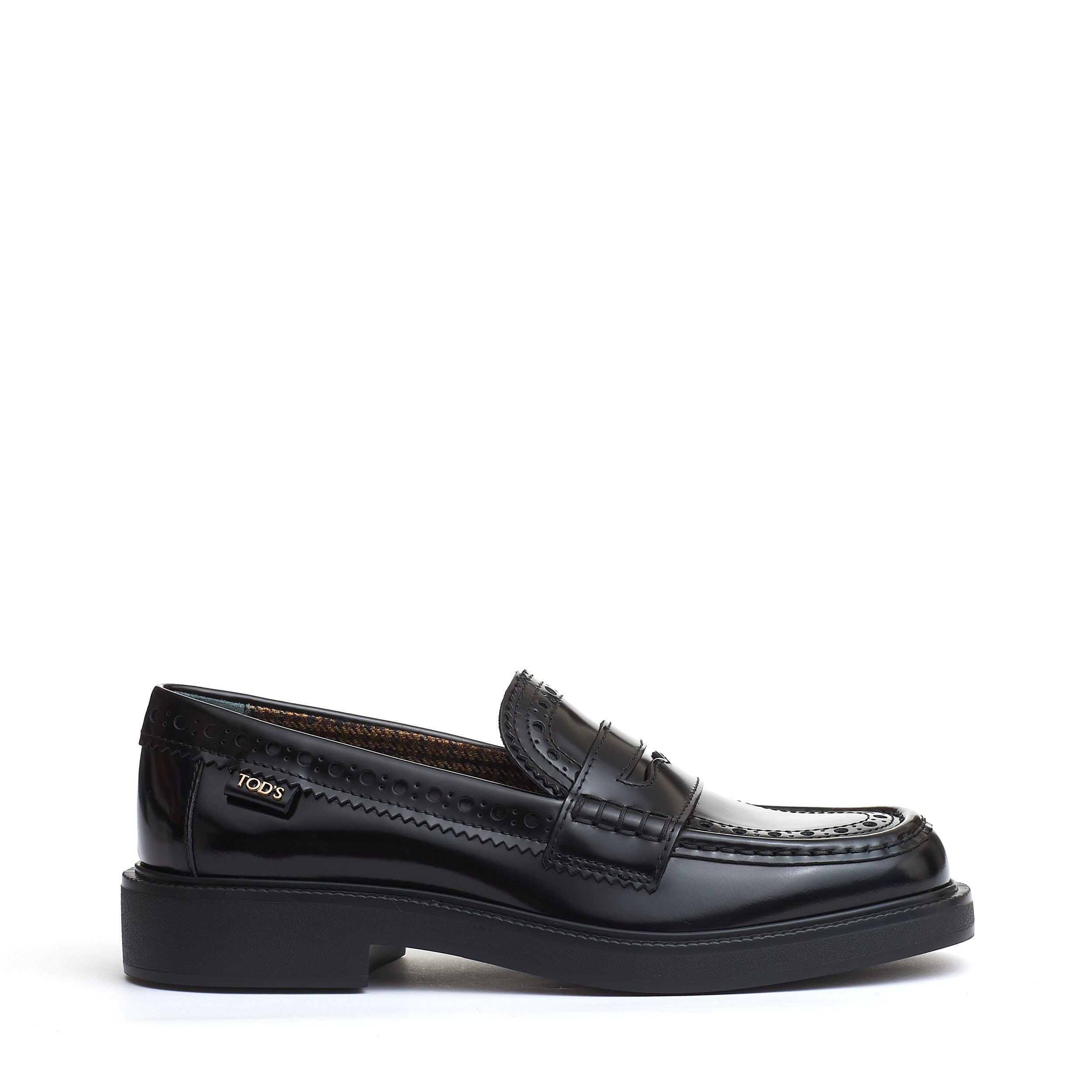 TOD'S Elegant Brushed Leather English Moccasins for Women