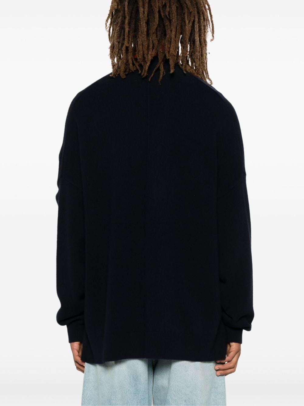 EXTREME CASHMERE Cashmere Blend Fine Ribbed Cardigan - Unisex Sizing
