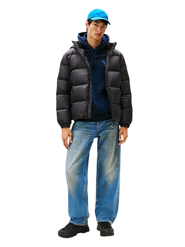 TOMMY JEANS Men's Regular Fit Water-Repellent Down Jacket with Removable Hood