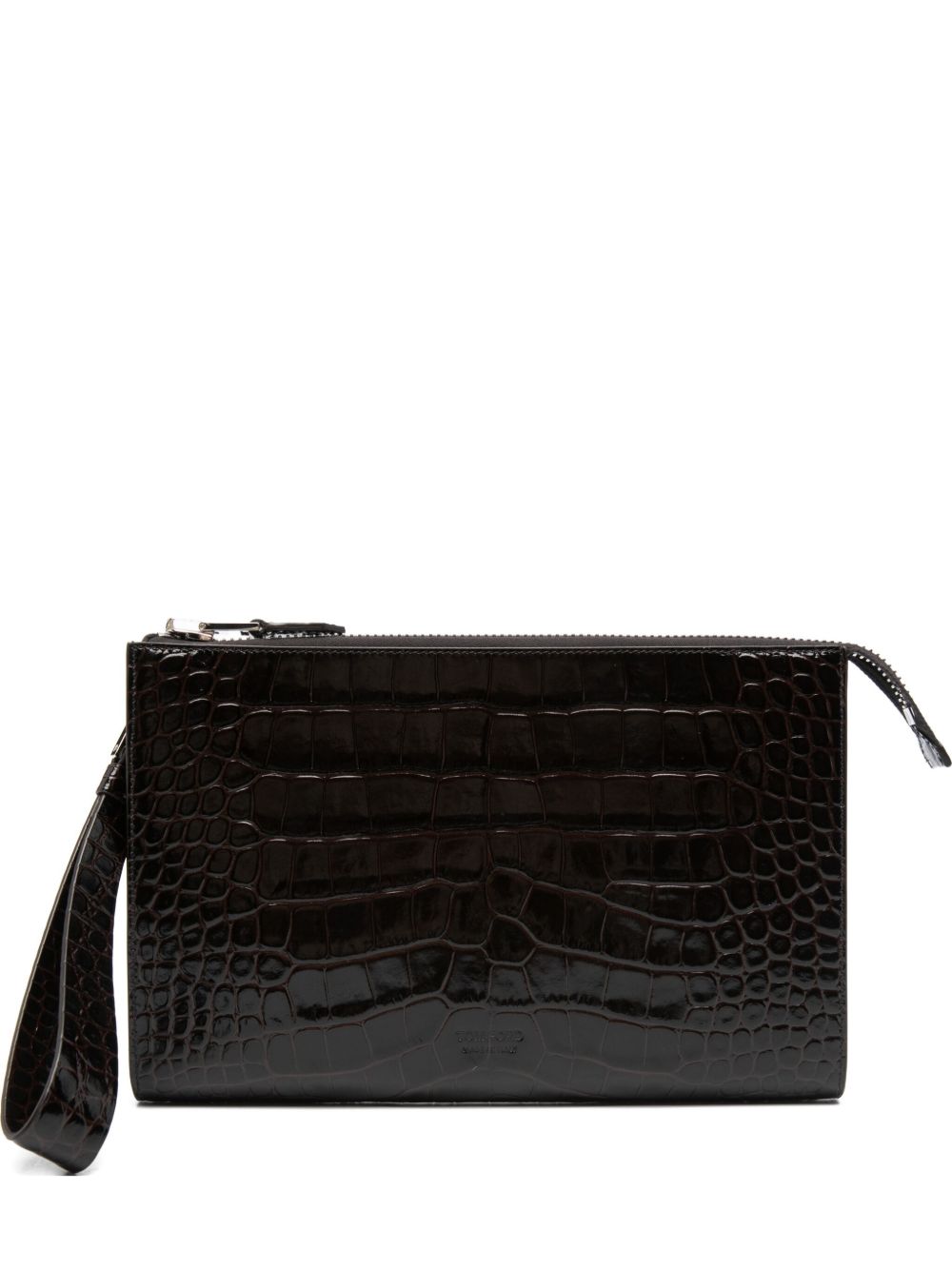 TOM FORD Handbag Mini Clutch in Crocodile-Embossed Leather