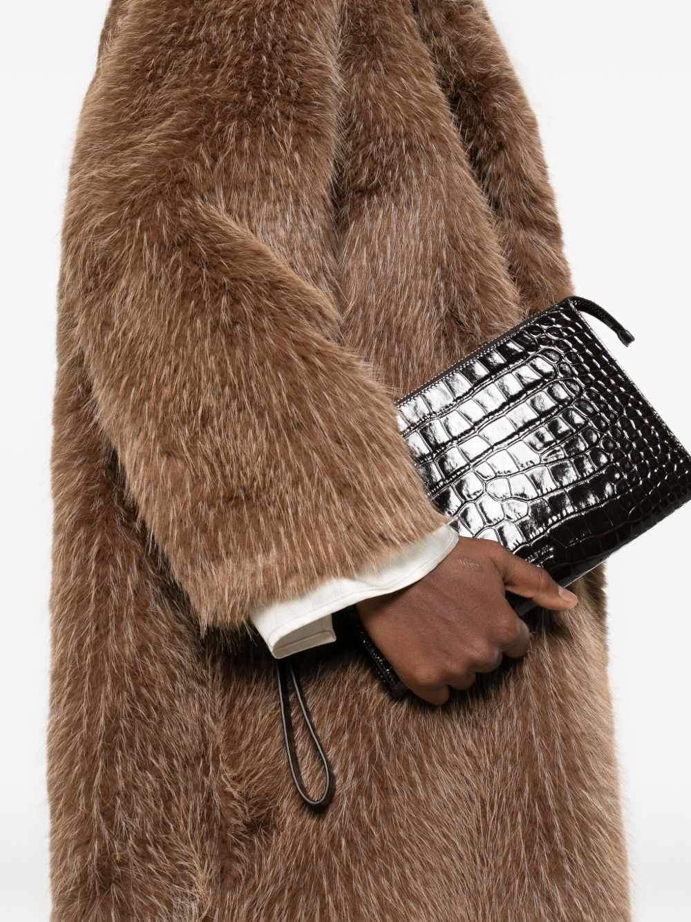 TOM FORD Handbag Mini Clutch in Crocodile-Embossed Leather