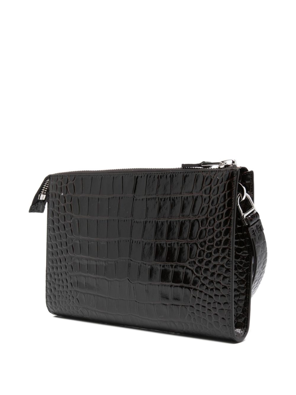TOM FORD Handbag Mini Clutch in Crocodile-Embossed Leather
