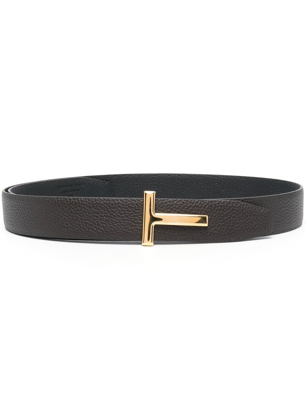 TOM FORD Reversible 30 mm Belt with Gold Buckle