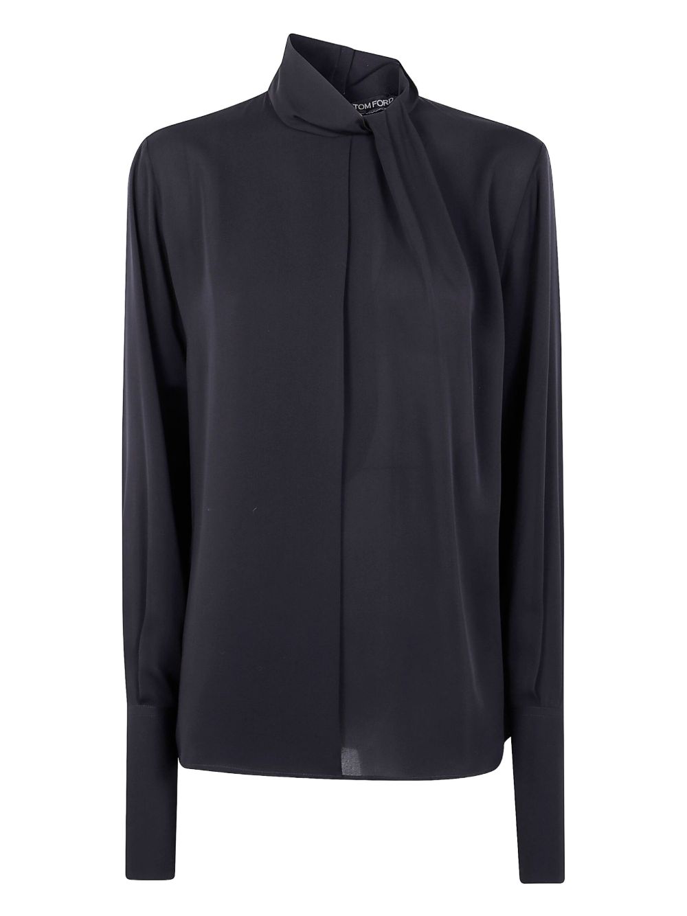 TOM FORD Elegant Draped Silk Georgette Blouse