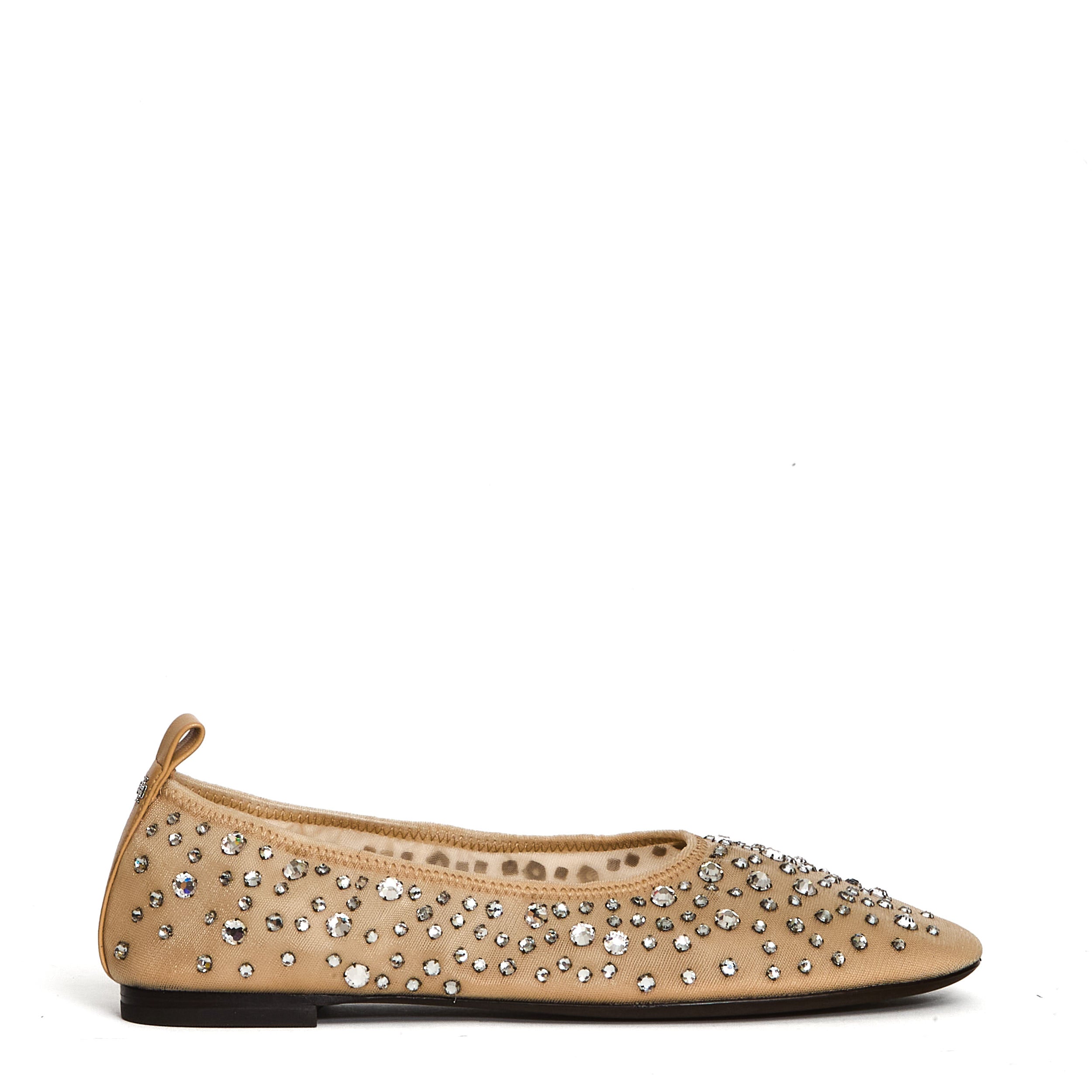 TORY BURCH Elegant Sheer Ballerina Flats with Crystals