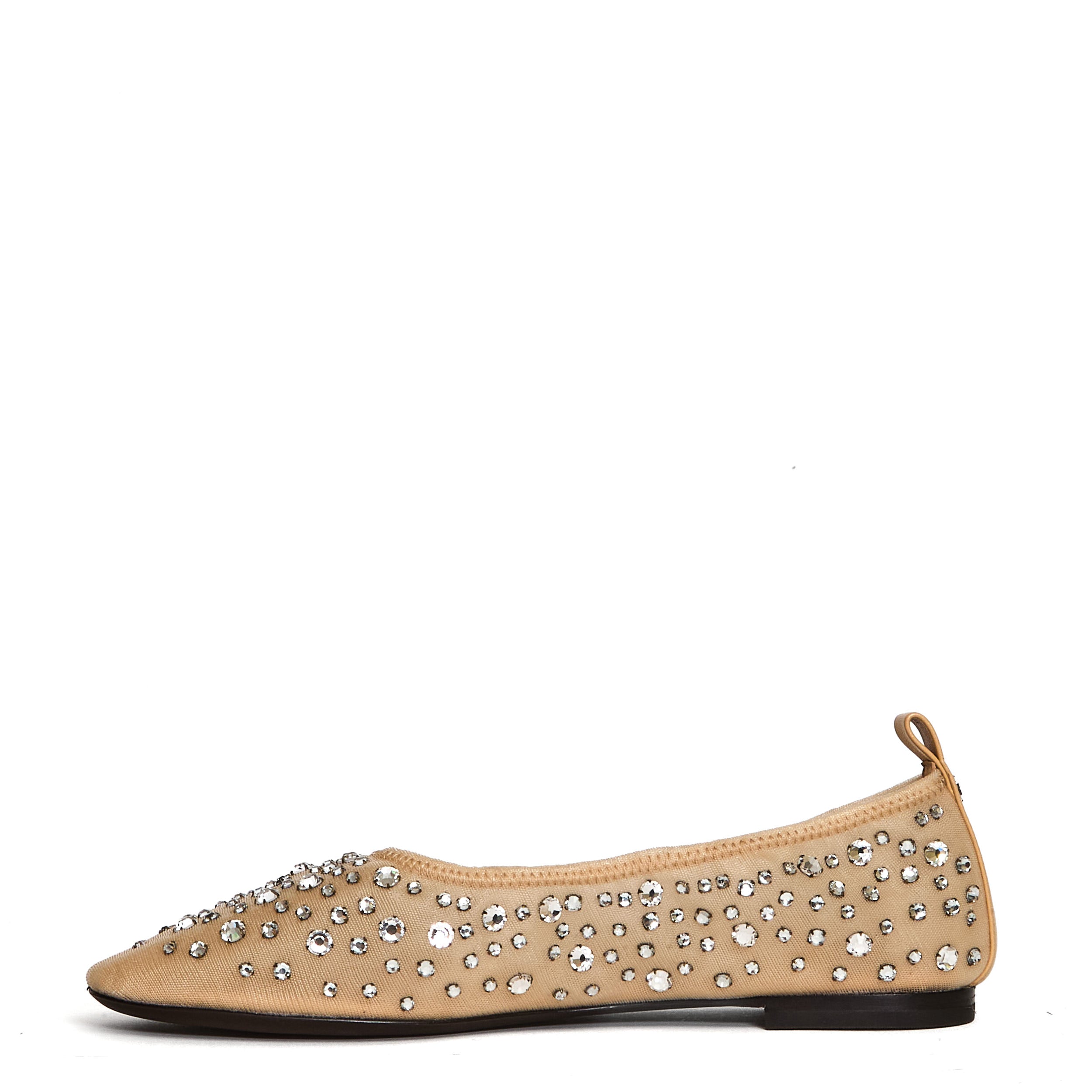 TORY BURCH Elegant Sheer Ballerina Flats with Crystals