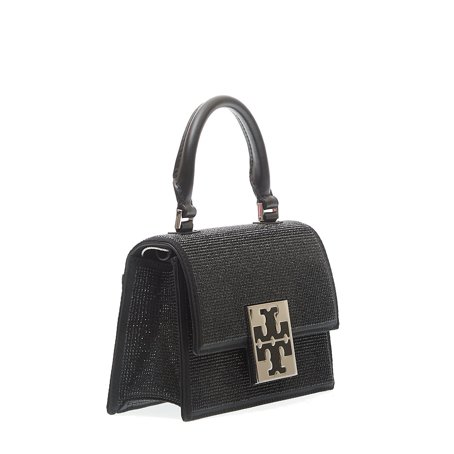 TORY BURCH Mini Top-Handle Handbag with Microstrass Details