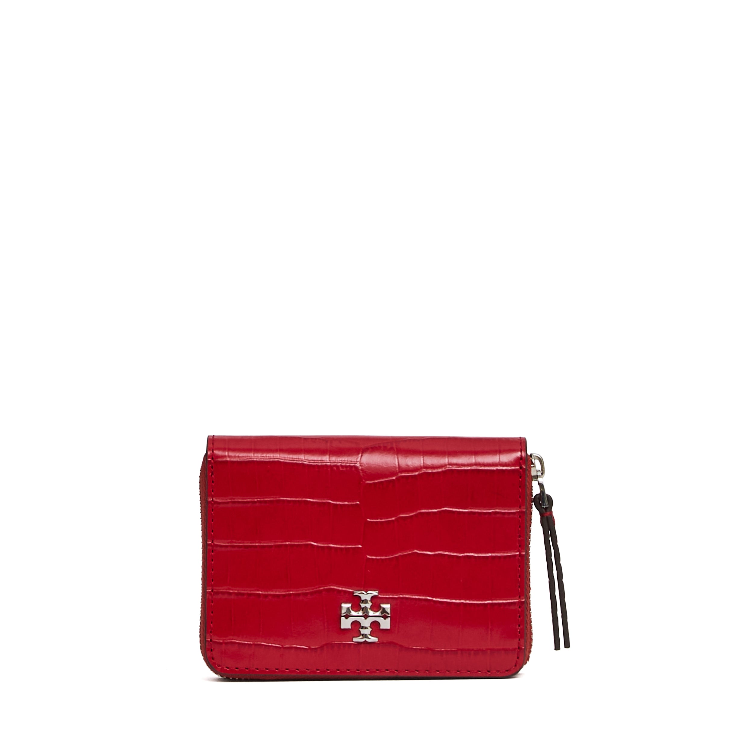 TORY BURCH Mini Crocodile-Effect Zip Wallet