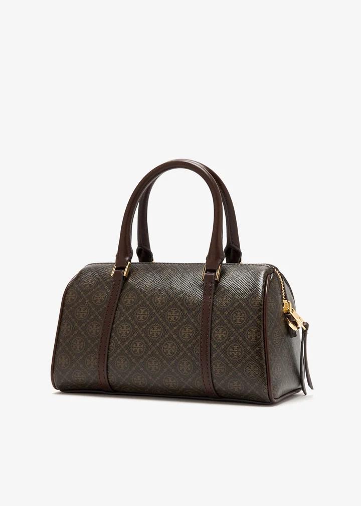 TORY BURCH Mini Barrel Handbag in Coated Canvas