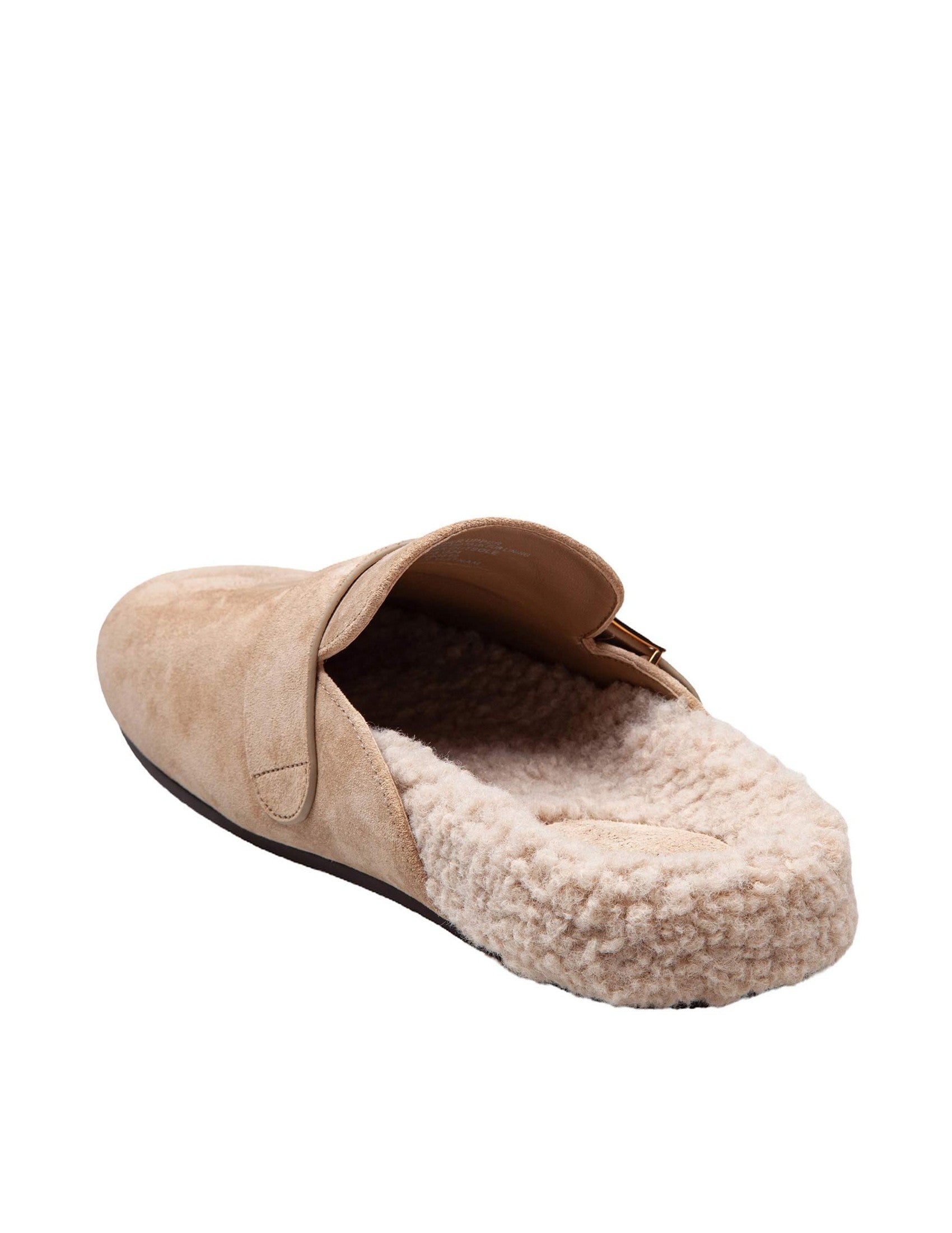 TORY BURCH Chic Flats in Taupe with Shearling Lining