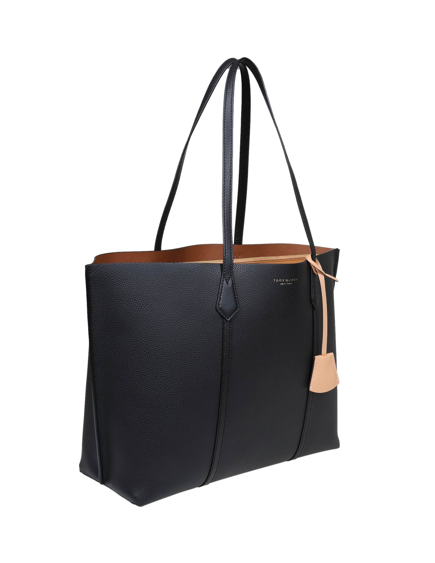 TORY BURCH Stylish Textured Leather Perry Shopping Handbag (36 cm x 29 cm x 13.4 cm)