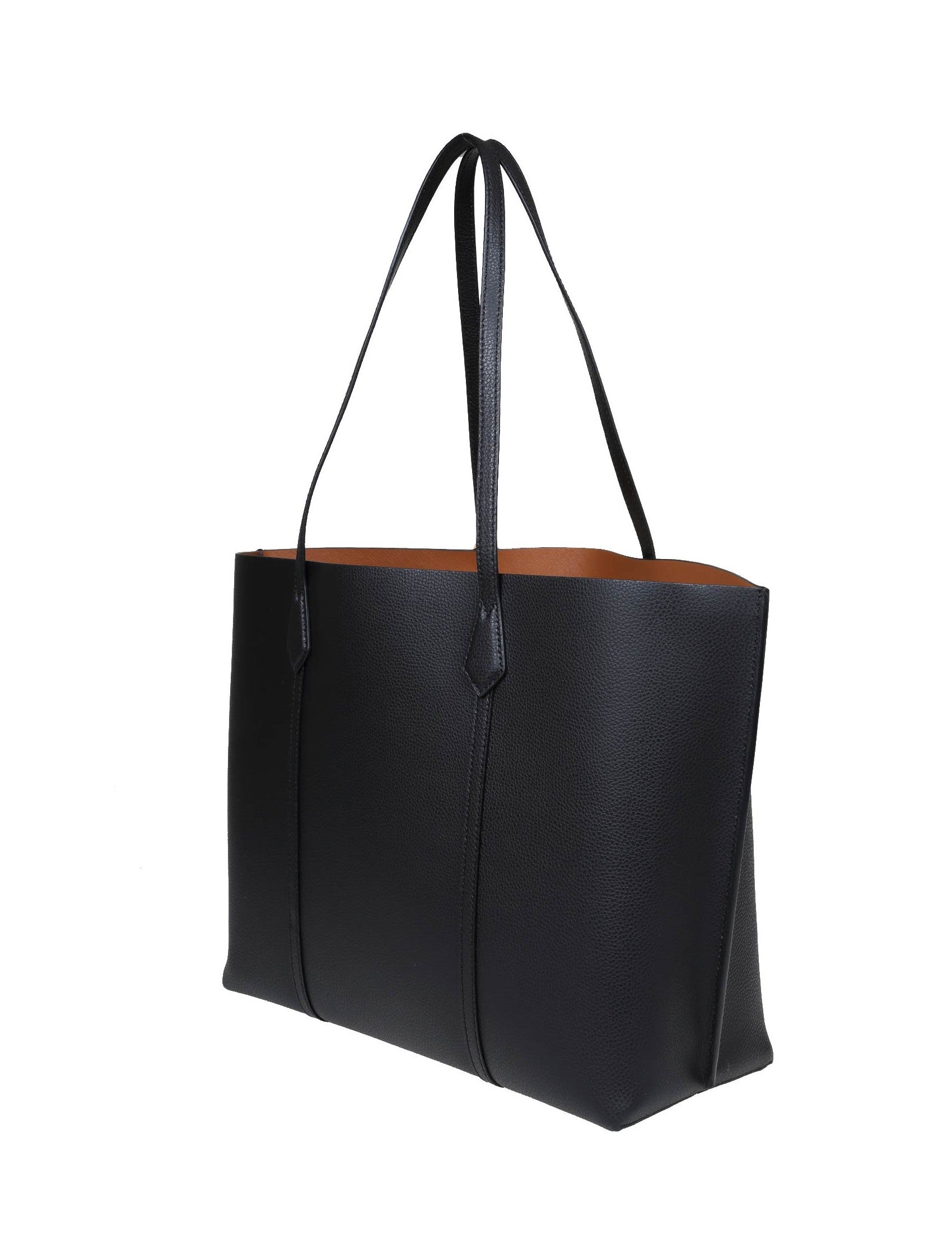 TORY BURCH Stylish Textured Leather Perry Shopping Handbag (36 cm x 29 cm x 13.4 cm)