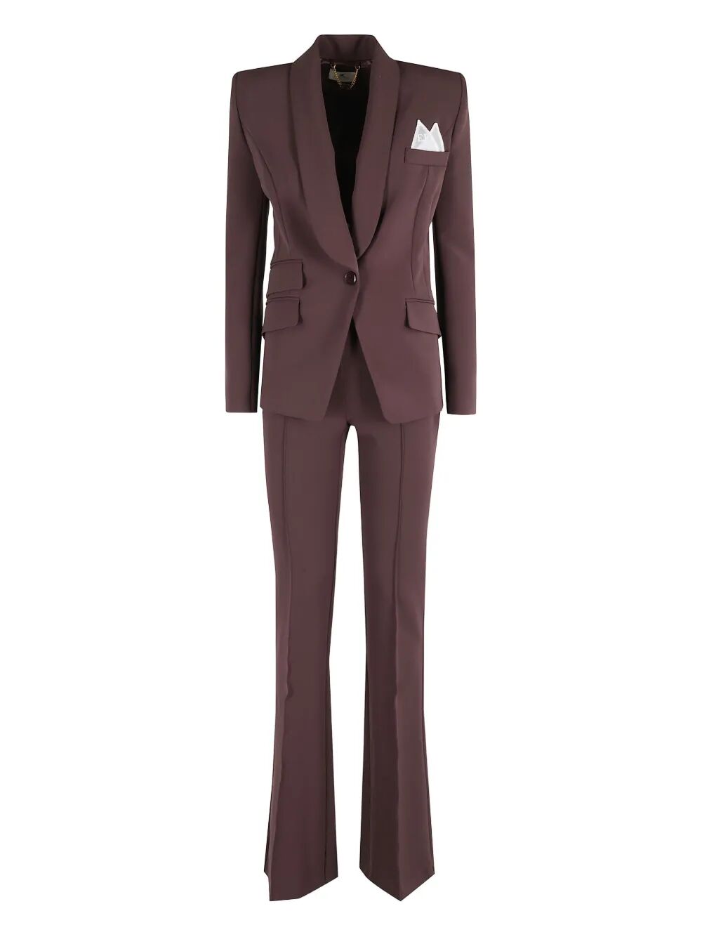 ELISABETTA FRANCHI Single-Breasted Pleated Suit