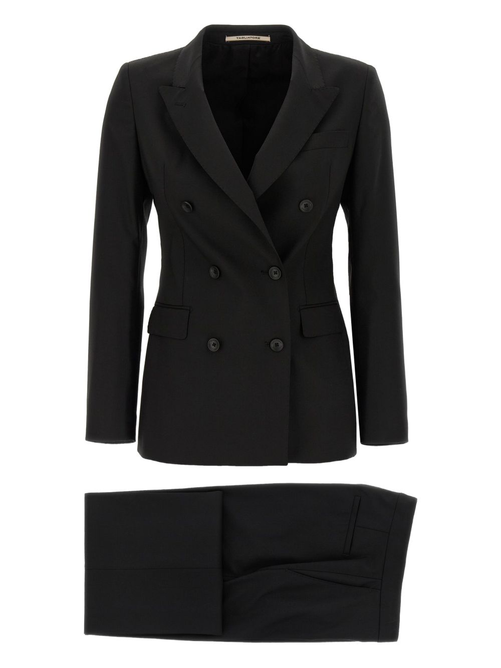 TAGLIATORE Double-Breasted Wool Blend Blazer for Women
