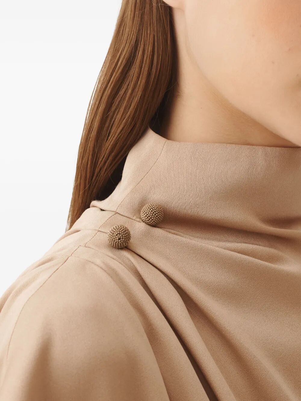 FABIANA FILIPPI High-Neck Draped Blouse