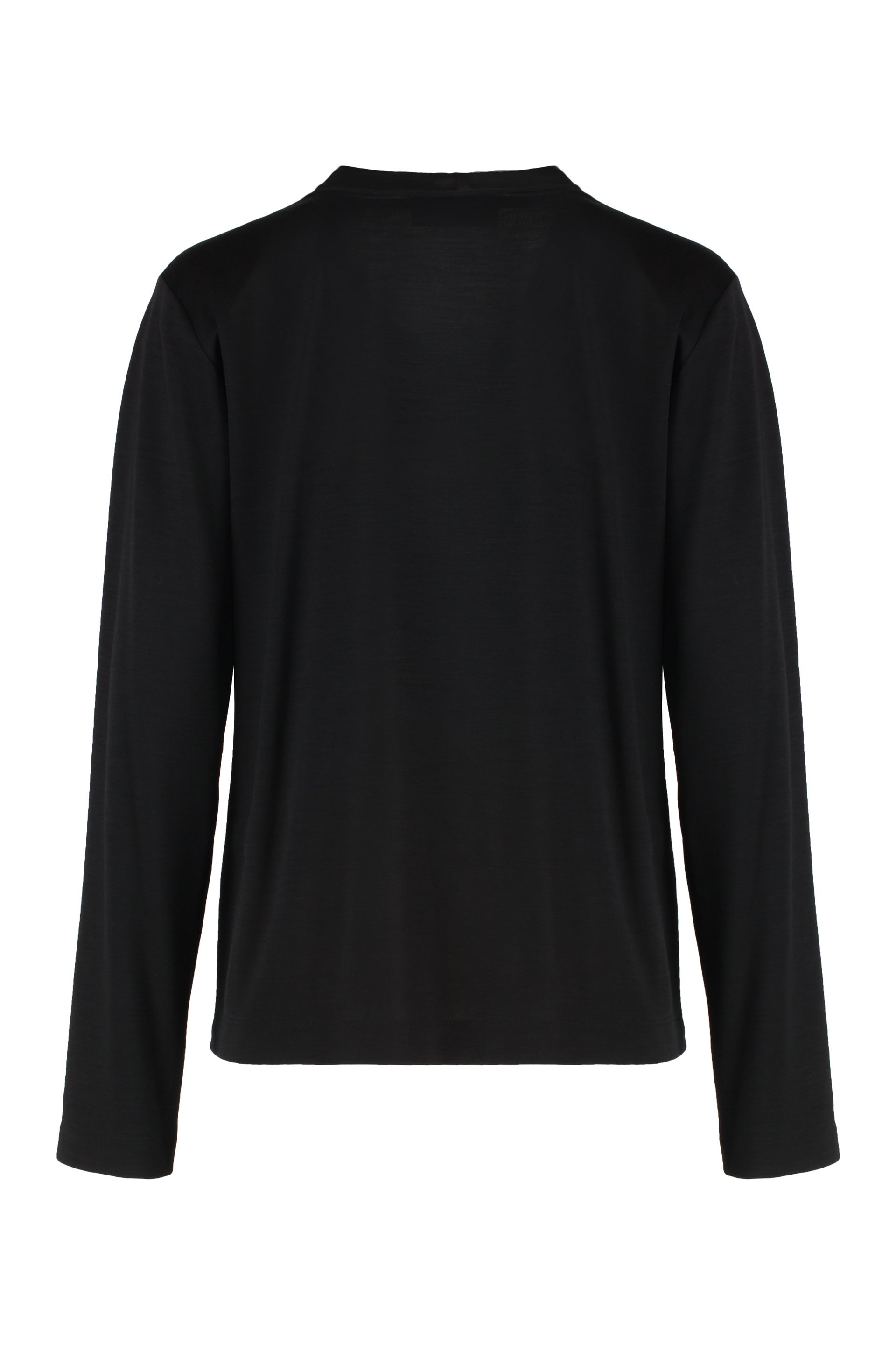 FABIANA FILIPPI Mini Knit Blouse with Micro Metal Bead Embroidery