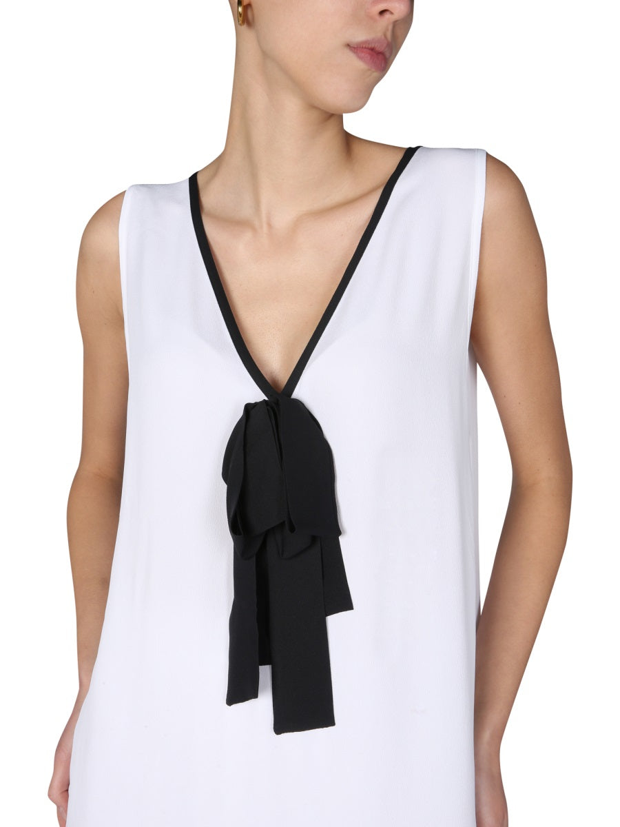 FABIANA FILIPPI Silk Blend V-Neck Top