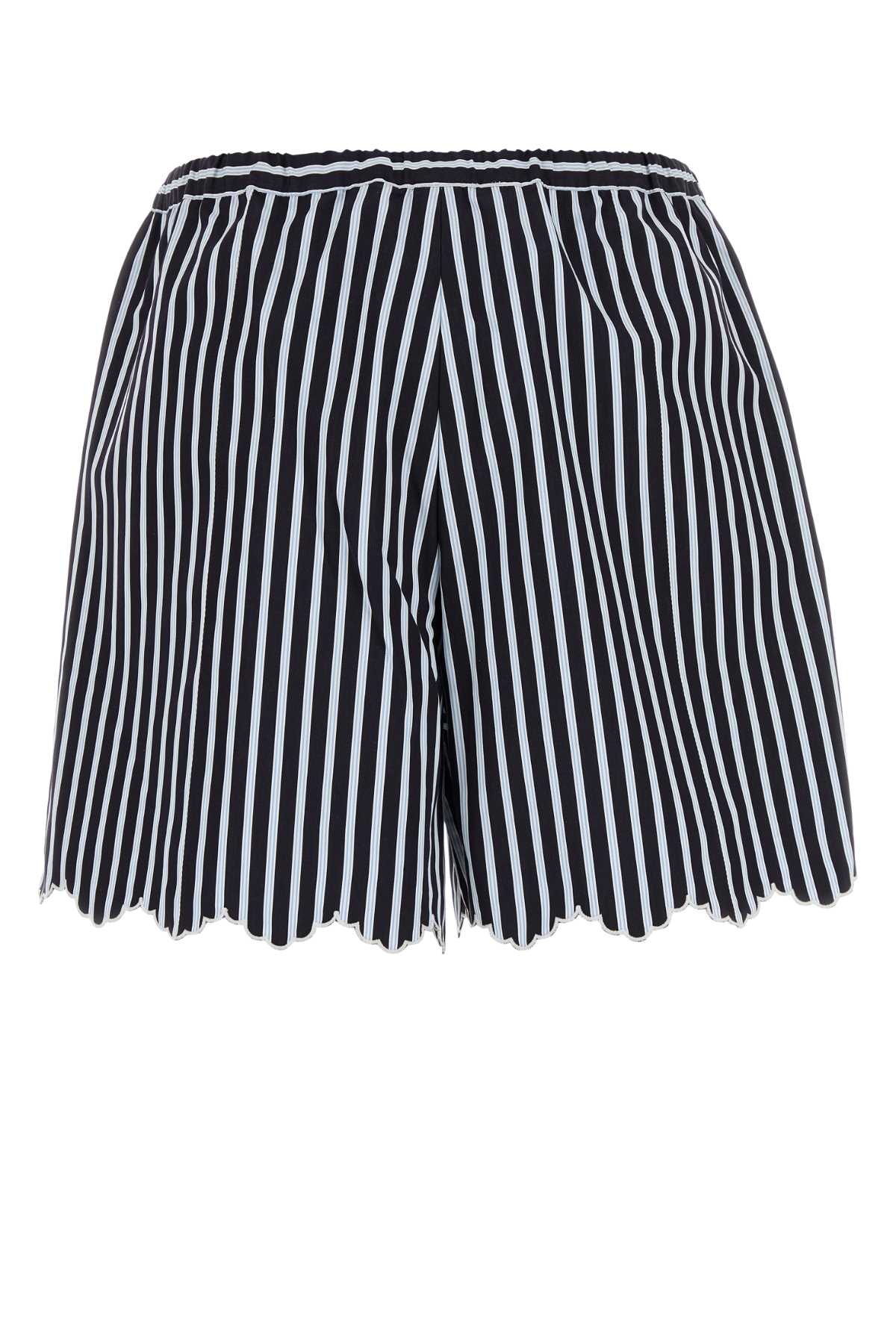 PATOU Embroidered Cotton Bermuda Shorts