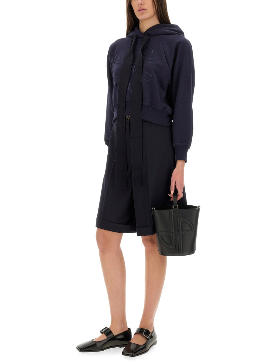 PATOU Mini Wool Bermuda Shorts