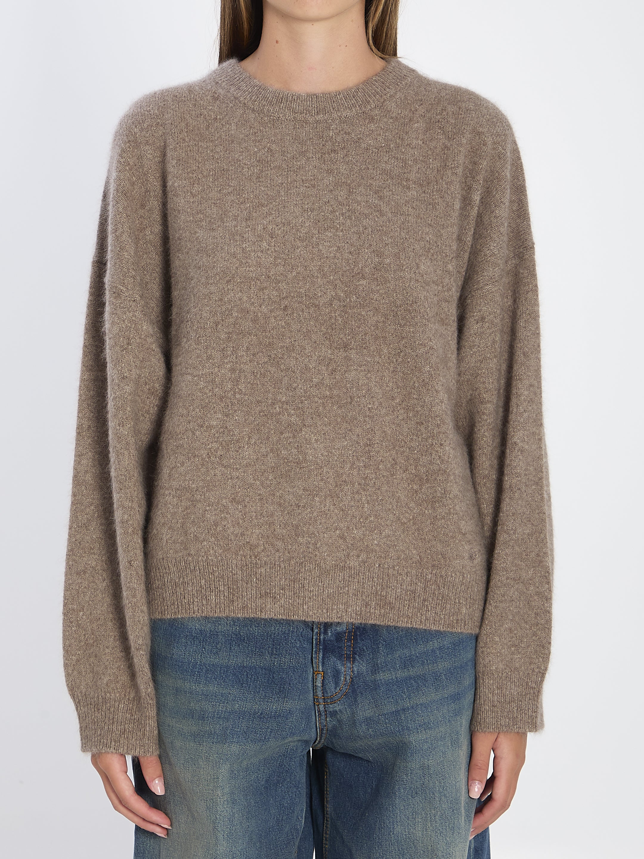 LOULOU DE SAISON Relaxed Fit Crew Neck Sweater - Size S
